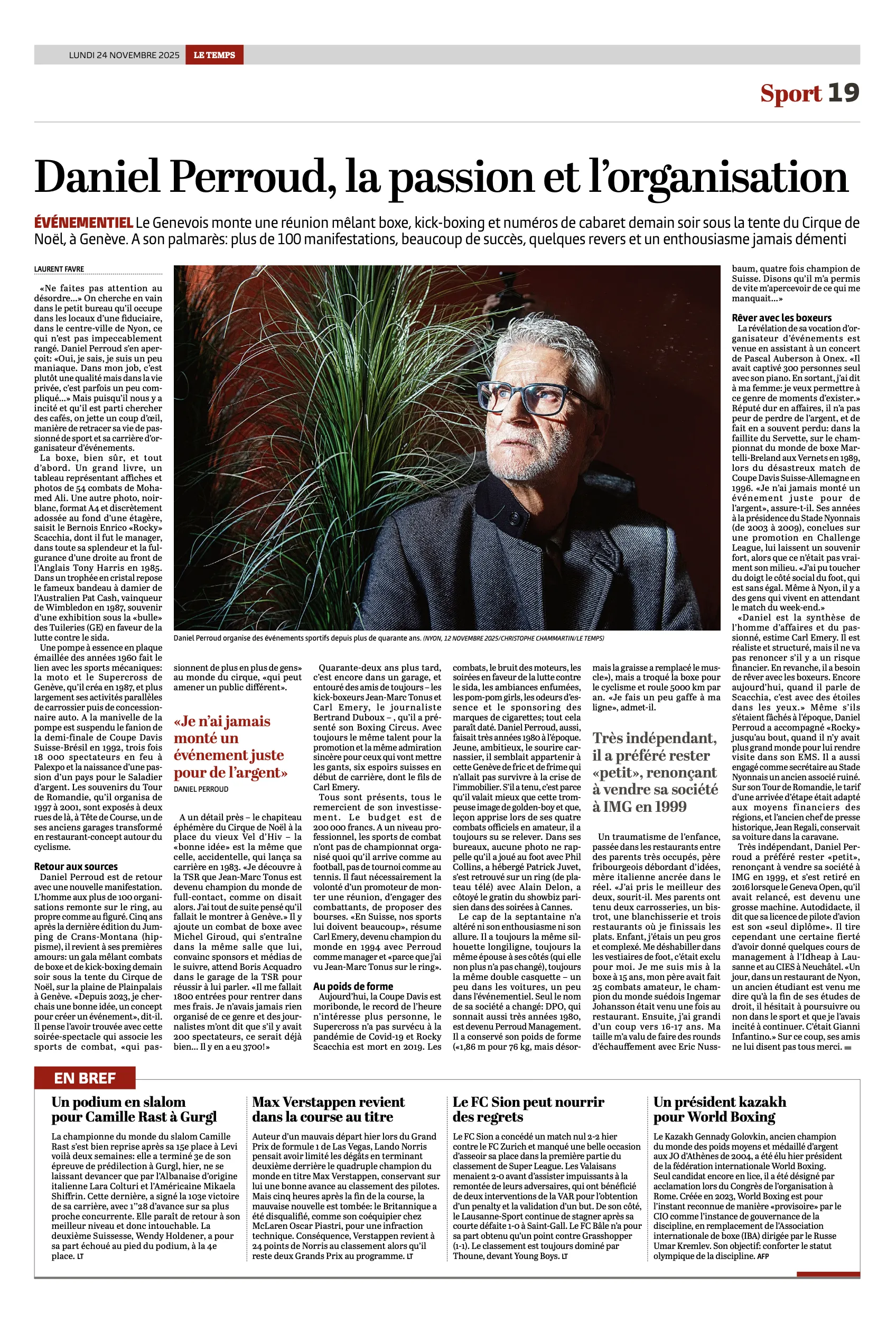 Le temps Daniel Perroud